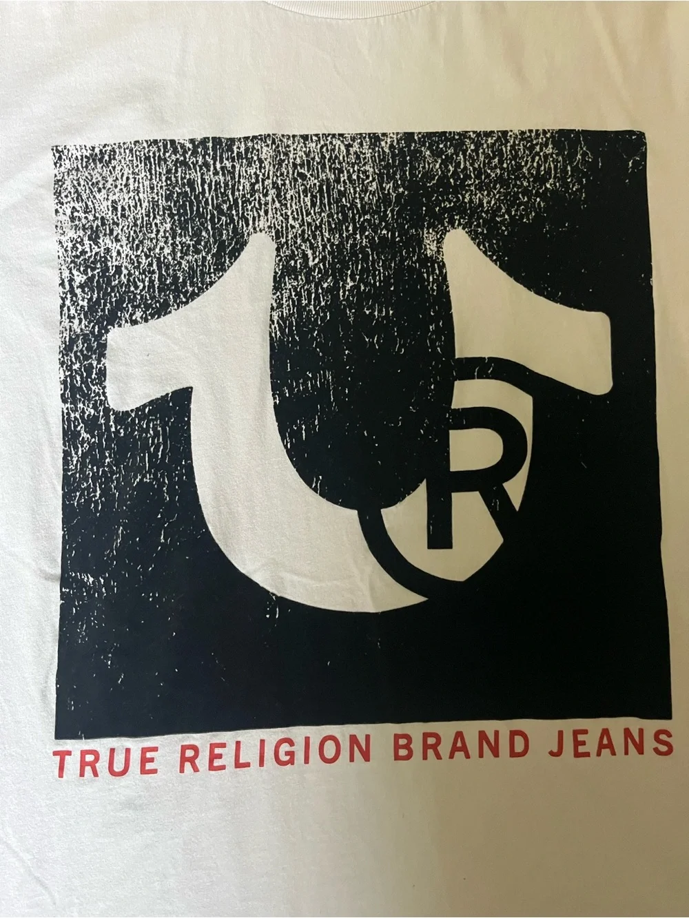 True Religion White Logo Graphic Tee Y2K
